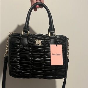 Juicy Couture Black Ruched Satchel